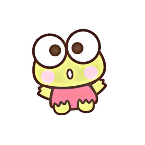 Drawing Idea Cute, Sanrio Stickers Png, Sanrio Drawings Easy, Keroppi Drawing, Kerropi Sanrio, Keroppi Tattoo, Cute Sanrio Stickers, Sanrio Doodles, Sanrio Drawing