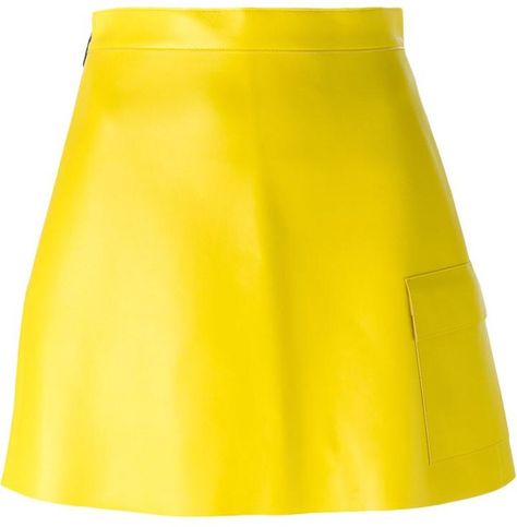 Yellow Leather Skirt, Yellow Skirts, Skirt For Fall, Yellow Mini Skirt, Caroline Flack, Leather Skirt Outfit, Vegan Leather Skirt, Yellow Sunglasses, The Blonde Salad