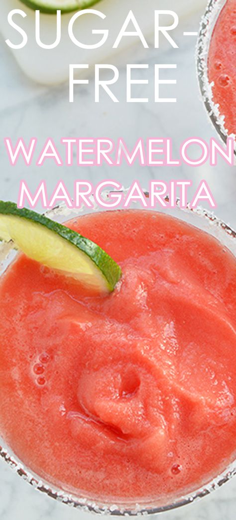 Sugar-Free Watermelon Margarita - LaurenVacula.com Watermelon Margarita Recipe, Sugar Free Margarita, Pineapple Margarita Recipe, Frozen Watermelon Margarita, Lime Margarita Recipe, Mango Margarita Recipe, Frozen Mango Margarita, Watermelon Margaritas, Strawberry Margarita Recipe