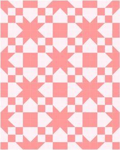 Road to Oklahoma - AmysCreativeSide.com Pink And White Quilts Patterns, Two Colour Quilt Patterns, 2 Tone Quilt Patterns, 2 Color Quilt Patterns Free, Star Quilt Blocks Easy, Pink And White Quilts, Two Tone Quilts, Pink And White Quilt, 2 Color Quilts Patterns