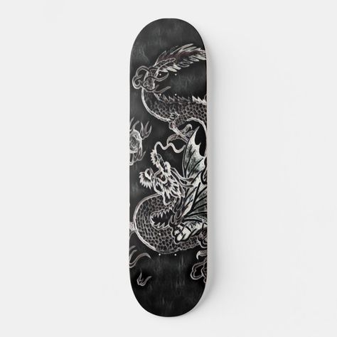 Japanese Skateboard, Angel Armor, Skate Boards, Longboard Design, Aesthetic Japanese, Dragon Black, Skateboard Deck Art, Fantasy Mermaids, Custom Skateboards