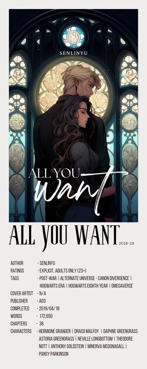 #AllYouWant #Senlinyu #dramione #fanfic #ao3 #dracomalfoy #hermionegranger #minimalistposter All You Want Senlinyu, Dramione Fan Fiction, All You Want Dramione Fanart, Between Us Flows The Nile Dramione, A Season For Setting Fires Dramione, Dramione Recommendations, Meet Your Match Dramione, Best Dramione Fanfic, All You Want Dramione