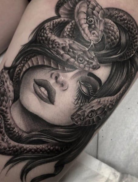 The Best Tattoos For Men, Finger Tattoos For Women, Best Tattoos For Men, Medusa Tattoos, Best Tattoo Ideas For Men, You Won, Tiger Tattoo Sleeve, Tattoo Design For Hand, Medusa Tattoo Design