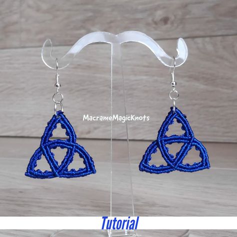 Macrame Celtic Knots, Celtic Knot Tutorial, Celtic Triangle, Knot Macrame, Celtic Knot Necklace, Celtic Knot Pendant, Moon Logo, Celtic Pendant, Pendant Tutorial