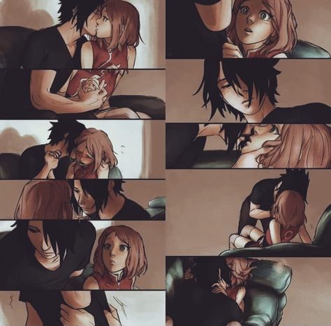 Art Adventure Time, Sasusaku Doujinshi, Art Vampire, Sakura X Sasuke, Sasuke Sakura Sarada, Sasuke Uchiha Sakura Haruno, Sasuke X Sakura, Naruto Couples, Sasuke And Sakura