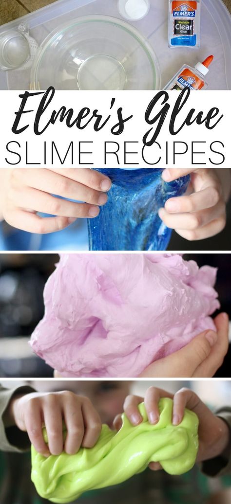 Slime Recipe Glue, Slime Recipe Clear, Slime With Elmers Glue, Liquid Starch Slime, Foam Dough, Make Slime For Kids, Butter Slime Recipe, Borax Slime Recipe, Slime Recipe Kids