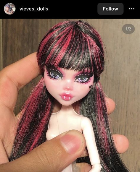 Bratz Doll Makeup, Monster High Doll Clothes, Monster High Custom Doll, Moster High, Custom Monster High Dolls, Doll Aesthetic, Monster High Custom, Monster High Art, Fantasy Art Dolls