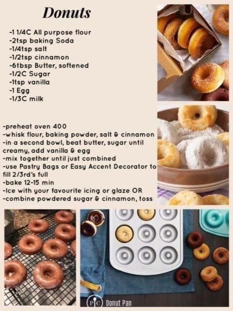 Donat Glaze, Doughnut Recipe Easy, Homemade Donuts Recipe, Baked Donut Recipes, Pampered Chef Recipes, Torte Cupcake, Homemade Donuts, Doughnut Recipe, Baked Donuts