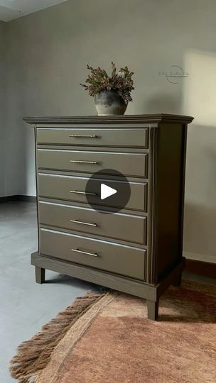 3.4K views · 601 reactions | Watch till the end to see the difference! Deborah at @vintagefurniturefinds completely transformed this dresser, and chose one of our favorite colors. Weathered Bronze: a dark, muted brown that has an abundance of deep, moss green and warm, earthy brown undertones. | Wise Owl Paint | wiseowlpaint · Original audio Redoing Furniture, Muted Brown, Wise Owl Paint, Green Bedroom, Earthy Brown, Wise Owl, Bedroom Green, Till The End, Redo Furniture