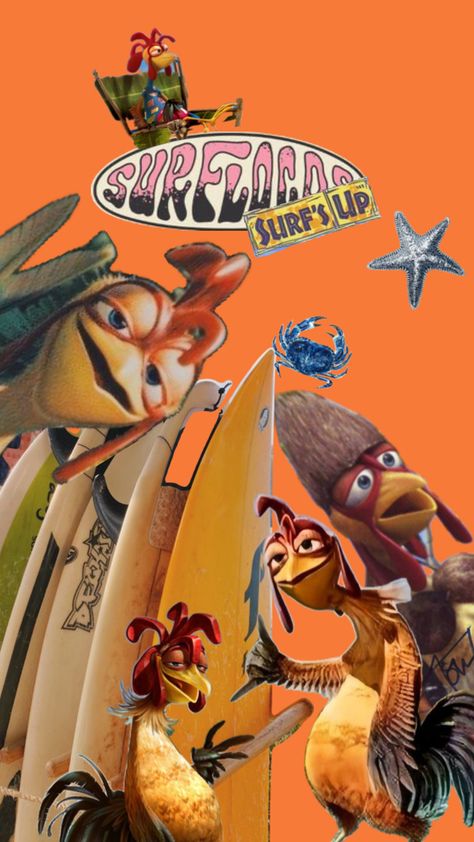 Surfs up Up Movie Aesthetic, Chicken Joe Wallpaper, Surfs Up Movie, Joe Wallpaper, Chicken Joe, Up Movie, Movie Aesthetic, Surf Vibes, Surfing Pictures