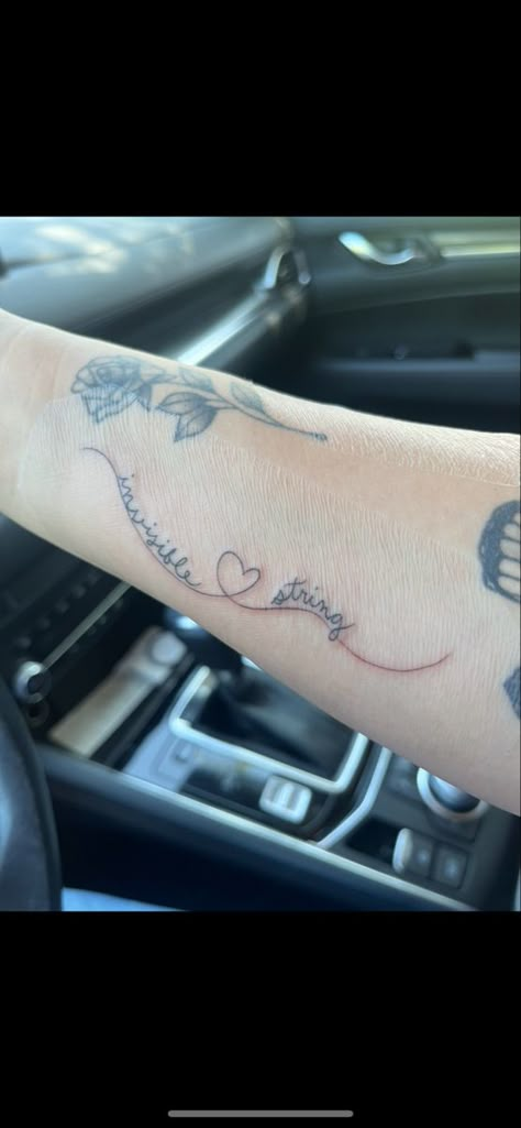 Invisible String Theory Tattoo, String Theory Tattoo, Invisible String Tattoo Taylor Swift, Invisible String Tattoo, String Tattoo, Mother Daughter Tattoo, Daughter Tattoo, Small Tats, Invisible String