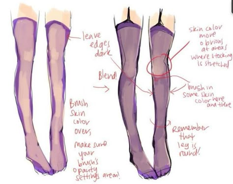 Leggings Reference Drawing, Learn To Draw People, Body Ideas, Art Advice, Ms Paint, Draw People, Coloring Tutorial, Art Help, Digital Painting Tutorials