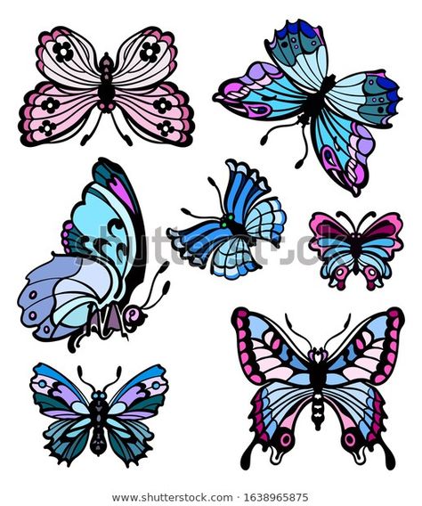 Stylized Butterfly, Art Art, Image Illustration, Stock Illustration, Butterflies, Royalty Free Stock Photos, Every Day, Stock Images, Stock Photos