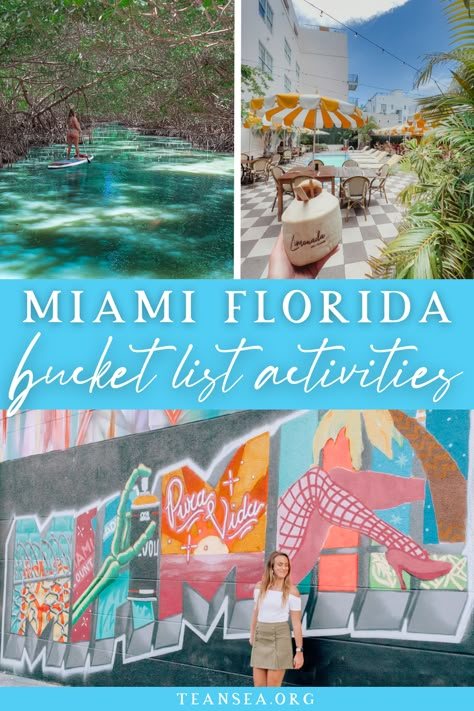 Miami is a colorful and iconic city in South Florida, and is often the place people think of when visiting Florida. While this city has TONS to offer for every traveler, including night clubs, white sandy beaches, natural wonders, cruise ports, architecture tours, sailing, and even more, here are some of the best things to do in Miami when you vacation there! | Miami beach travel guide | miami things to do | miami travel guide | Miami vacation | miami girls trip | things to do miami beach | Things To Do South Beach Miami, Miami Beach What To Do, Miami Best Places, Free Things To Do In Miami, Top Things To Do In Miami, Miami Must See, Miami Family Vacation, Miami To Do List, Vacation Things To Do