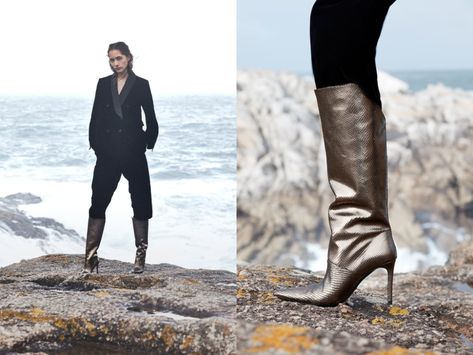 Bottes pour femme | Nouvelle Collection en ligne | ZARA France Leather High Boots, Gold Boots, Zara Boots, Zara Gold, High Leather Boots, Shoes Heel, Metallic Shoes, Zara Fashion, Boot Print