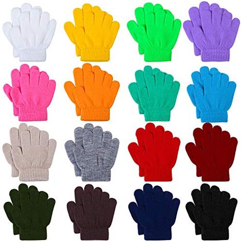 Cooraby 16 Pairs Winter Kids Warm Magic Gloves Full Fingers Stretchy Knitted Gloves for Boys or Girls Cooraby Uniforms School, Magic Gloves, Football Clothing, Gloves Knitted, Girls Coats, Girls Hoodies, Girls Sportswear, Girls Skirts, Kid Gloves