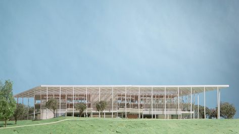 Kevin Daly Architects and Productora won Houston Endowment Headquarters competition Elevated Building, Competition Architecture, Smart Farm, Innovation Hub, Sport Center, Texas Photo, Architecture Landmark, Renzo Piano, Fish Market