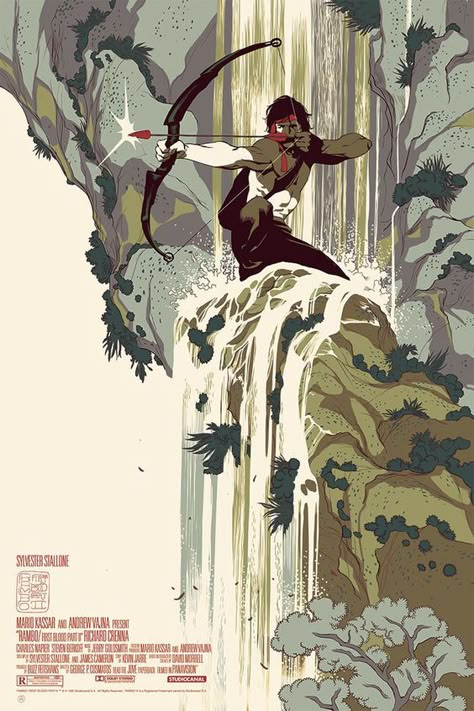 Tomer Hanuka, Poster Grafico, Art Geek, First Blood, Bow And Arrow, Geek Art, Alternative Movie Posters, Movie Poster Art, Art Et Illustration