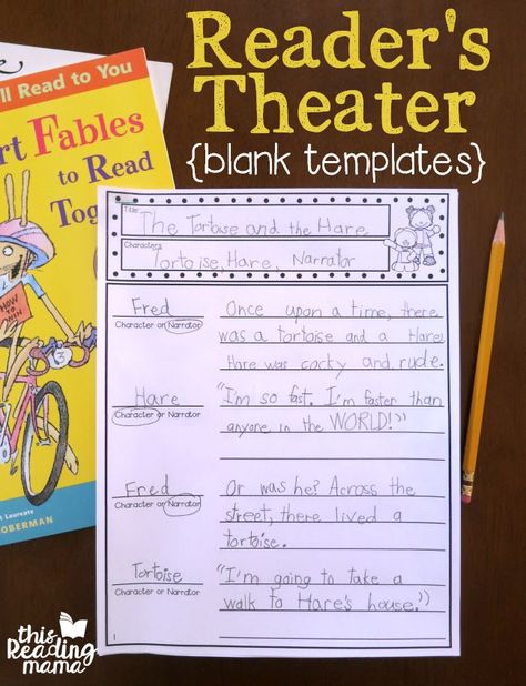 Reader's Theater Templates - write your own script with these blank templates - This Reading Mama Free Readers Theater Scripts, Reading Lounge, Theater Camp, Drama Lessons, Writing Activities For Kids, Readers Theatre, Readers Theater Scripts, Drama Activities, Teaching Theatre