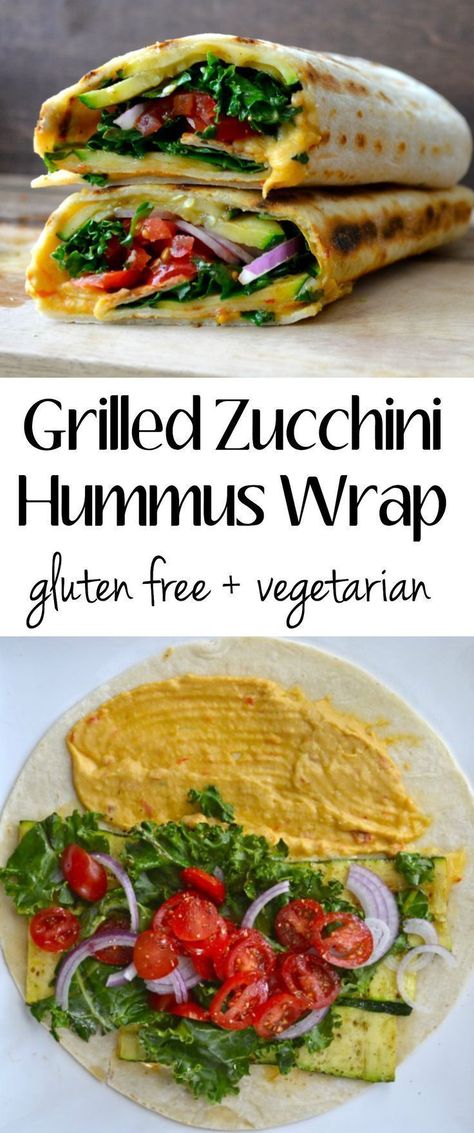 Zucchini Hummus, Sandwich Vegetarian, Hummus Wrap, Grilled Zucchini, God Mat, Think Food, Meatless Meals, Vegan Cheese, Fresh Veggies