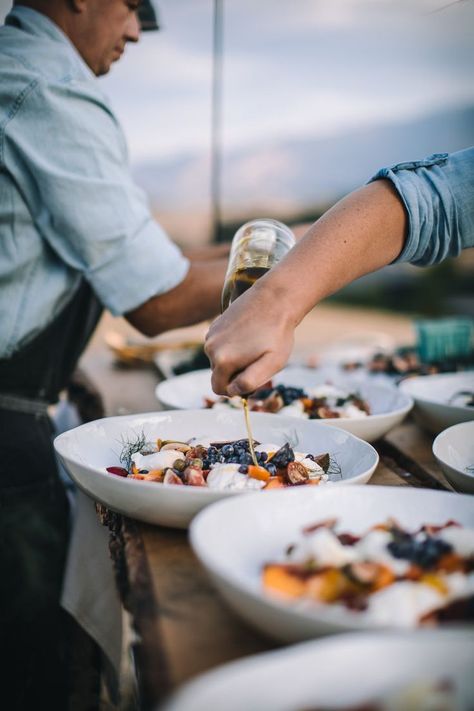 Slow Cooked Salmon, Summer Suppers, Secret Supper, Friends Smiling, Sweet Corn Soup, Minimalist Table, Local Fruit, Berry Salad, Outdoor Dinner Parties