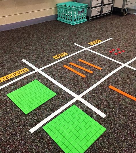 Algebra Tiles, Teaching Place Value, Math Center Games, Decomposing Numbers, Math School, Base Ten, Second Grade Math, Third Grade Math, Math Workshop