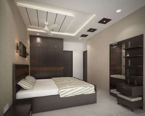 Browse images of modern Bedroom designs: 4 bedroom apartment at SJR Watermark. Find the best photos for ideas & inspiration to create your perfect home. Home Kerala, Simple False Ceiling Design, Simple Ceiling Design, False Ceiling Bedroom, Small Apartment Bedrooms, False Ceiling Living Room, Modern Style Bedroom, Interior Ceiling Design, Pop False Ceiling Design