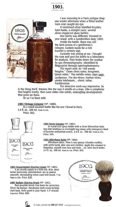 Vintage Catalog Ad from J. Peterman » Swipe File Archive » Marketing & Copywriting Examples J Peterman Catalog, Copywriting Examples, Vintage Catalog, Marketing Copywriting, J Peterman, Swipe File, Sales Letter, Antique Shops, Glass Bottles