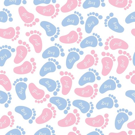 gender reveal seamless pattern vector Gender Reveal Wallpaper, Pink And Blue Gender Reveal, Blue Gender Reveal, Baby Shower Background, Baby Gender, Seamless Pattern Vector, Pattern Vector, Baby Design, Blue Gender