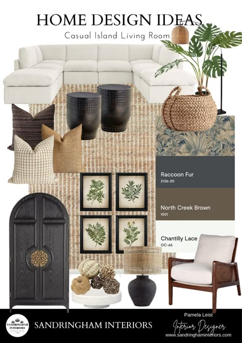 Modern I Dustrial Living Room, Modern Traditional Furniture, Modern Boho Industrial Living Room, Moody Coastal Living Room, Dark Neutral Home Decor, Dark Neutral Living Room, Moody Neutral Living Room, Living Room Design Board, Themed Living Room