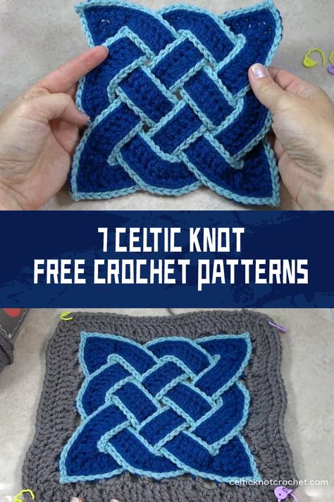 FREE Celtic Knot Crochet - 7 Patterns - iGOODideas.co Celtic Crochet Patterns, Triquetra Crochet, Celtic Crochet Patterns Free, Celtic Blanket Crochet, Norse Crochet, Irish Granny Square Crochet, Crochet Pagan, Advanced Crochet Patterns, Celtic Crochet Baby Blanket Pattern