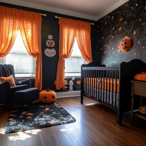 Gothic Nursery, Halloween Nursery, Dark Nursery, Halloween Bathroom Decor, Nursery Planning, Casa Halloween, Baby Room Themes, Nursery Room Design, Baby Room Inspiration