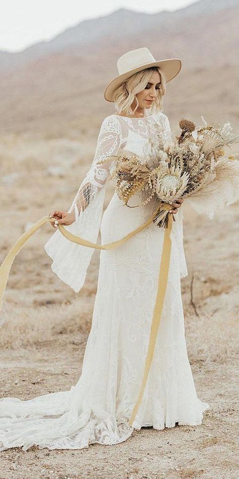 Amazing Boho Wedding Dresses With Sleeves ★ #bridalgown #weddingdress Boho Beach Wedding Decorations Wedding Ceremony Decor, Western Inspired Wedding Dresses, Boho Wedding Dresses With Sleeves, White Dressers, Asos Wedding Dress, Petite Wedding Guest Dresses, Asos Wedding, Simple Elegant Wedding Dress, Boho Wedding Dresses