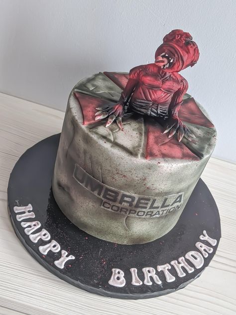 Resident Evil Cake Ideas, Resident Evil Birthday Cake, Resident Evil Cake, Birthday Cake Ideas, Baby Birthday, My Birthday, Resident Evil, Cake Ideas, Birthday Cake