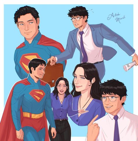 Adriana | I finally had the time to draw them 🥹 - #superman #clarkkent #loislane #davidcorenswet #rachelbrosnahan #jamesgunn #dc #dccomics #dcfanart … | Instagram Clark Kent Fanart, Amazing Man Dc Comics, My Adventures With Superman Fanart, Superman Anime Fanart, Superman Fanart, Lois And Clark, Superman New 52 Art, Dc Fanart, Superman Comic Books