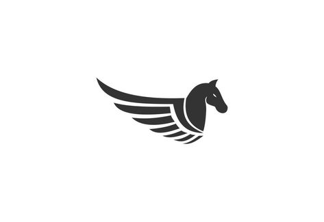 Pegasus Logo, Logo Design Template, The Horse, Design Template, Art Ideas, Vector Art, Vector Free, Logo Design, Clip Art