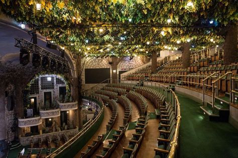 Concert Hall Aesthetic, Outdoor Theatre, Sage Aesthetic, Winter Garden Theatre, Theatre Interior, Cherry Orchard, Town Building, Outdoor Theater, Forest Decor