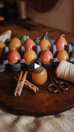 260K views · 255 reactions | As promised- beeswax egg candles using real eggshells 🥚🪺🕯️

I actually used both chicken and duck eggs for these and loved the larger candles I got from the ducks!

Some tips for these, as they can be a little finicky.

Make sure your shells are clean and dry after removing the eggs. When poking a hole on the top with the needle, you’ll need a gentle force. Make sure you have extra shells as some are bound to break at this step.

Sticky tack is the best for sealing the hole after threading your wick through. We love it as a reusable alternative to tape in our home, and our kids also love playing around with it to make things out of junk 🤖🦾

After the beeswax dries, you may need to top a few off as some holes can form. Totally normal!

Freezing the candles Sticky Tack, Egg Candle, Duck Eggs, Large Candles, Make Things, Egg Shells, Threading, Our Kids, Our Home