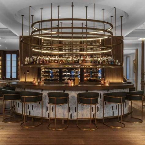 Gran Hotel Inglés - Rockwell Group Café Design, Lake House Interior, Lobby Bar, Bar Interior Design, Luxury Bar, Counter Design, Ace Hotel, Bar Interior, Lounge Design