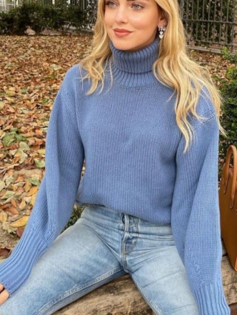 Blue Turtle Neck Sweater Outfit, Light Blue Turtleneck Outfit, Blue Turtle Neck Outfit, Blue Turtleneck Outfit, Turtle Neck Sweater Outfit, Pastel Blue Outfit, Blue Sweater Outfit, Light Blue Turtleneck, Bill Board