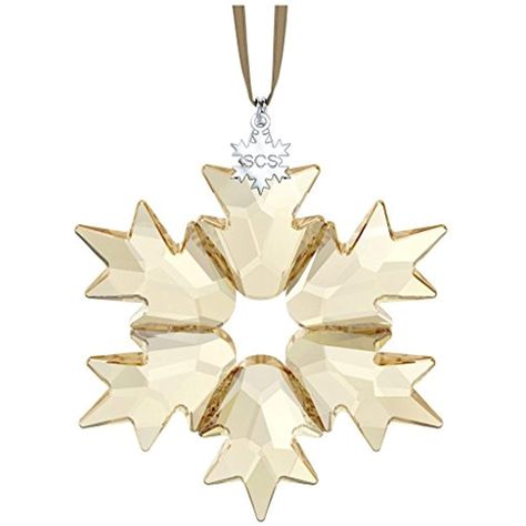 Swarovski 5376665 SCS Large Ornament Annual 2018 ** Read more reviews of the product by visiting the link on the image. (This is an affiliate link) #seasonaldcor Swarovski Ornaments, Halloween Fruit, Wedding Clip, Snowflake Shape, Pink Watch, Metal Tag, Precious Gift, Metal Tags, Gold Ornaments