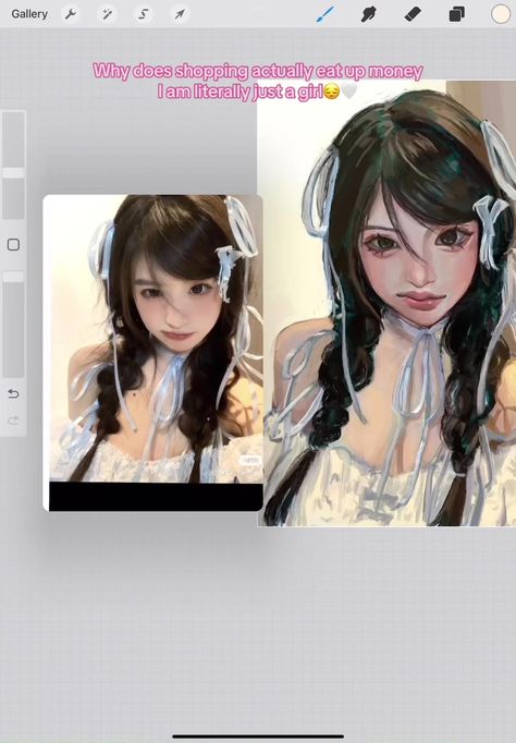 Digital Art Coloring Tips Skin, How To Color Black Hair Digital, Digital Art Tips Hair, Skin Painting Tutorial Digital Art, Skin Toturial Digital Art, Dtiys Art, Goth Girl Reference, Digital Art Beginner, Cute Little Drawings