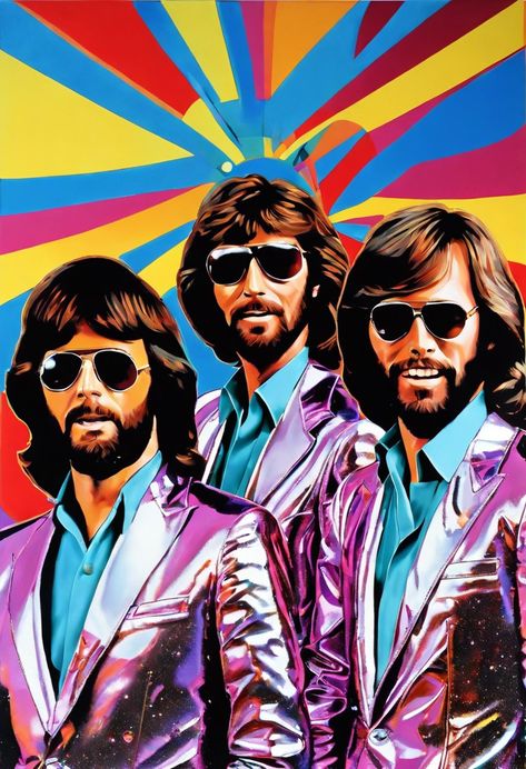 The Bee Gees Check more at https://paintlyx.com/the-bee-gees/ Bee Gees 70s, Bees Gees, Iconic Musicians, 18th Birthday Party Themes, The Bee Gees, 18th Birthday Party, Bee Gees, Better Days, The Bee