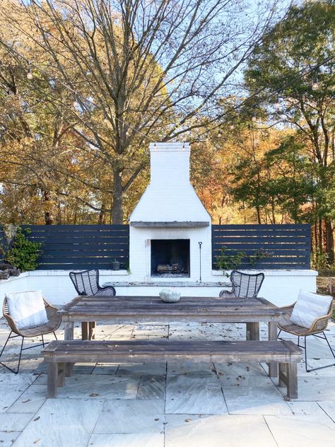 How to Host a Cozy Outdoor Gathering in Four Simple Steps - Nesting Place Outdoor Fireplace Designs, Outdoor Fireplace Patio, Outdoor Gathering, Backyard Fireplace, Patio Fireplace, Backyard Remodel, Cozy Outdoor, Backyard Inspiration, Backyard Inspo