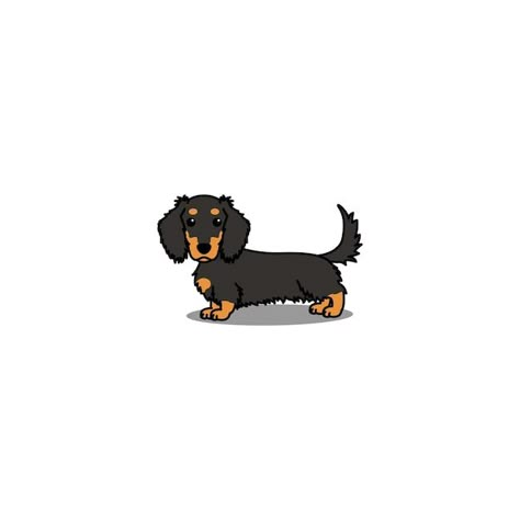 Long Hair Dachshund Tattoo, Dachshund Doodle, Dachshund Sketch, Dachshund Wallpaper, Dog Face Drawing, Arte Dachshund, Dachshund Drawing, Dachshund Cartoon, Dachshund Illustration