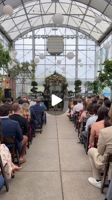 Joy | Wedding Websites & More on Instagram: "This is your sign to get married in a greenhouse 🌿🤍

Credit: @tessaweightphoto" Wedding Website, Got Married, Getting Married, Wedding Ideas, On Instagram, Instagram