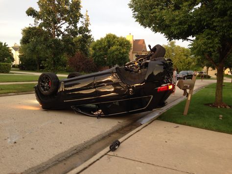 Car Flipped Over, Car Flipping, Reckless Driving, New Car, Make Time, Upside Down, High Speed, New Cars, Hanging Out