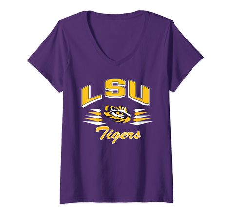 PRICES MAY VARY. Officially Licensed Louisiana State University apparel. Show your support for the Tigers with this LSU logo apparel! The soft material and digitally printed logo make this a great addition to any LSU apparel collection! Geaux Tigers! Wear this fan favorite LSU Tigers apparel to the big game or just hanging out around the house. Lightweight, Classic fit, Double-needle sleeve and bottom hem Lsu Apparel, Lsu Logo, Lsu Outfits, University Apparel, Geaux Tigers, Louisiana State University, Louisiana State, Lsu Tigers, Clothing Logo