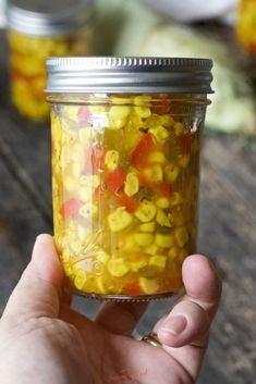 Canning Corn Relish Recipe, Corn Relish Recipes Easy, Corn Canning Recipes, Sweet Corn Relish Recipes, Pickled Corn Recipe, Relish Recipes Easy, Corn Relish Recipes Canning, Canning Corn Recipes, Winter Canning