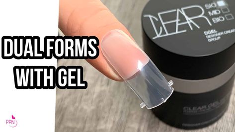 How To Dual Forms With Builder Gel | First Time Using DGel! - Paola Ponce Nails Builder Gel Nails, Form Builder, Gel Extensions, Builder Gel, Trendy Nail, Nail Forms, Hard Gel, Nails At Home, Nail Extensions